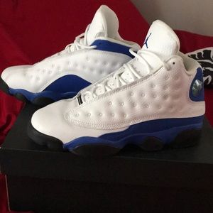 Jordan 13 Retro White Hyper Royal Black (GS)